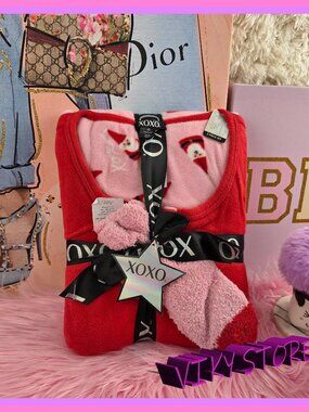XOXO Pajama Set Sweater & Pants Pink Red XLarge